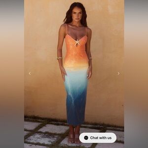 Ombré Sequin Midi Dress-Runaway The Label